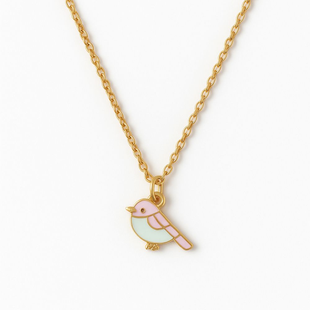 Whimsy Wings - Pastel Bird Pendant Necklace